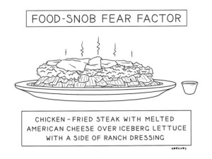 cartoon alex-gregory-food-snob-fear-factor-new-yorker-cartoon